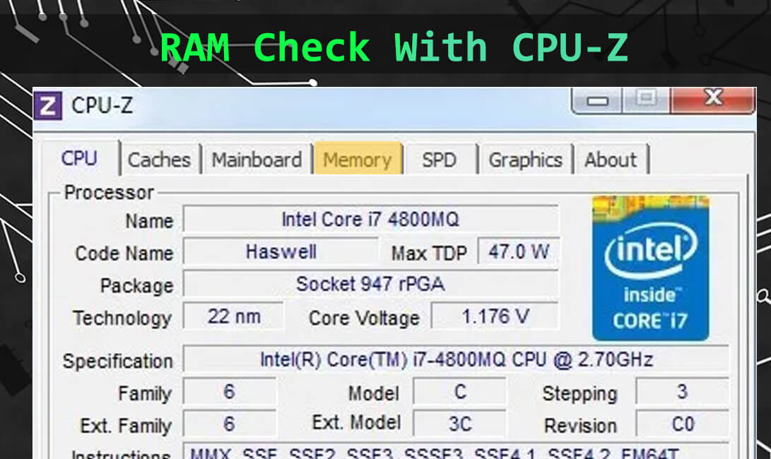 How do I determine which type of RAM my laptop use with CPU-Z