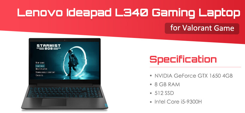 Lenovo Ideapad L340 Best Laptop for valorant