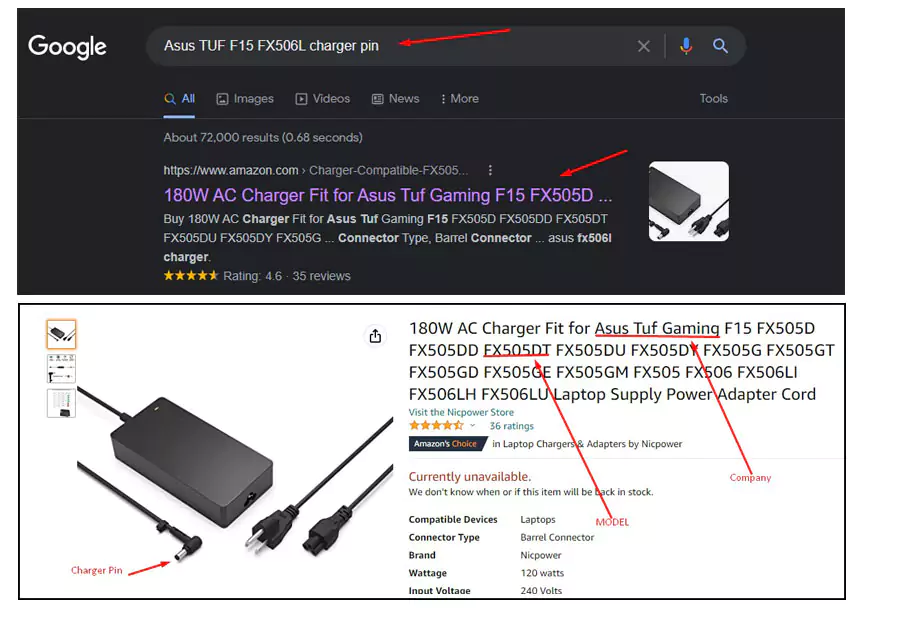 Simple Way to Know The Pin Size Of a Laptop Charger